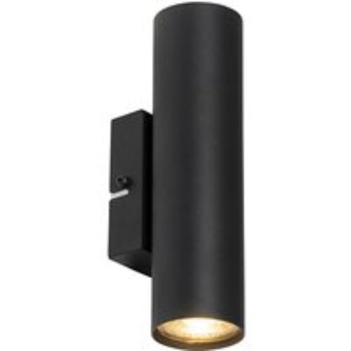Landelijke hanglamp zwart met beige kap 50cm - Combi