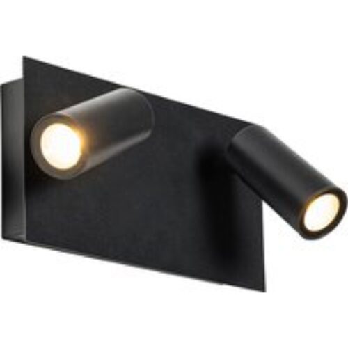 Hanglamp zwart met stekker incl. PS160 goud dimbaar- Cavalux