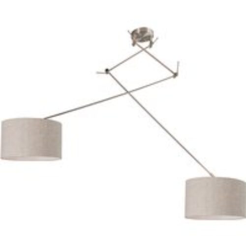 Hanglamp grijs incl. LED 3-staps dimbaar 3-lichts - Tijn