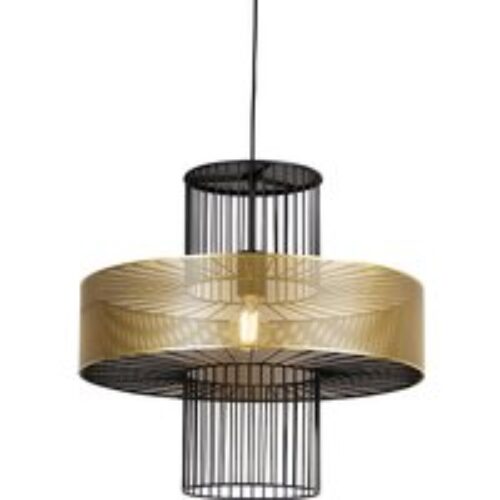 Design hanglamp goud met zwart 50 cm - Tess