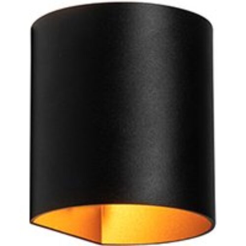 Design vierkante wandlamp zwart - Sab Honey