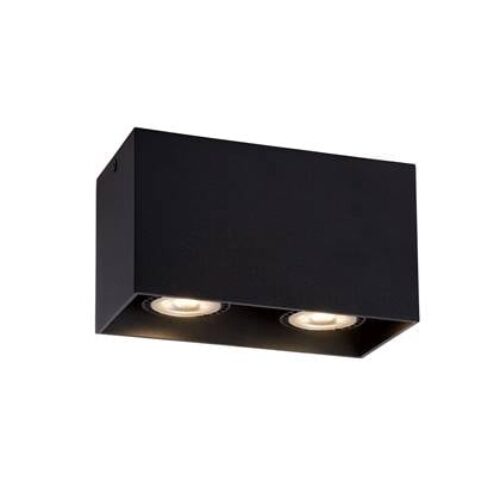 Lucide BODI - Plafondspot - 2xGU10 - Zwart