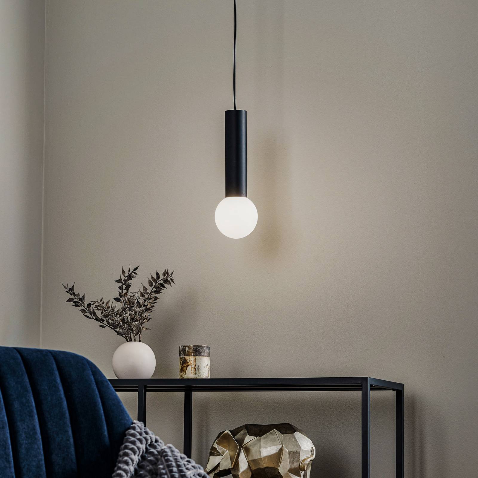 LEDS-C4 Mist badkamer-hanglamp IP44 zwart – Lampen24