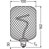 OSRAM Decor LED Spiraalfilament vierkant E27 3