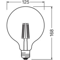 OSRAM LED lamp Globe G125 E27 7