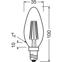 OSRAM LED kaars mat E14 2