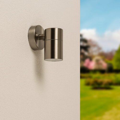 HOFTRONIC™ Wandlamp Mason - IP44 Spatwaterdicht - Muurlamp voor binnen en buiten - Incl. GU10 fitting - Dimbaar - Industriële wandlamp - Roestvrij Staal