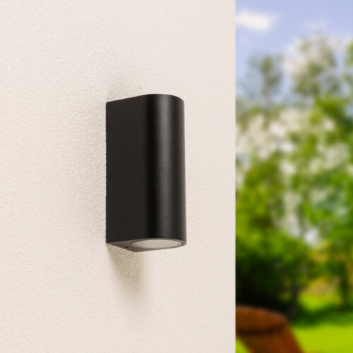 Hofronic Douglas LED wandlamp Zwart - IP65 waterbestendig - Dimbaar - Up & Down light excl. lichtbronnen