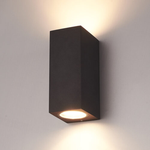 Hofronic Selma dimbare LED wandlamp - Up & Down light - IP65 - excl. GU10 lichtbron - Zwart - Binnen en buiten - 3 jaar garantie