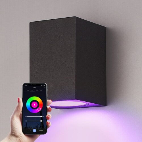 Hofronic Marion - Smart WiFi+Bluetooth LED wandlamp kubus - Incl. 5