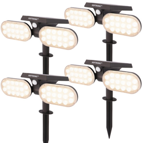 HOFTRONIC™ 4x Solar LED Prikspot Pato PIR met bewegingssensor 3000K warm wit