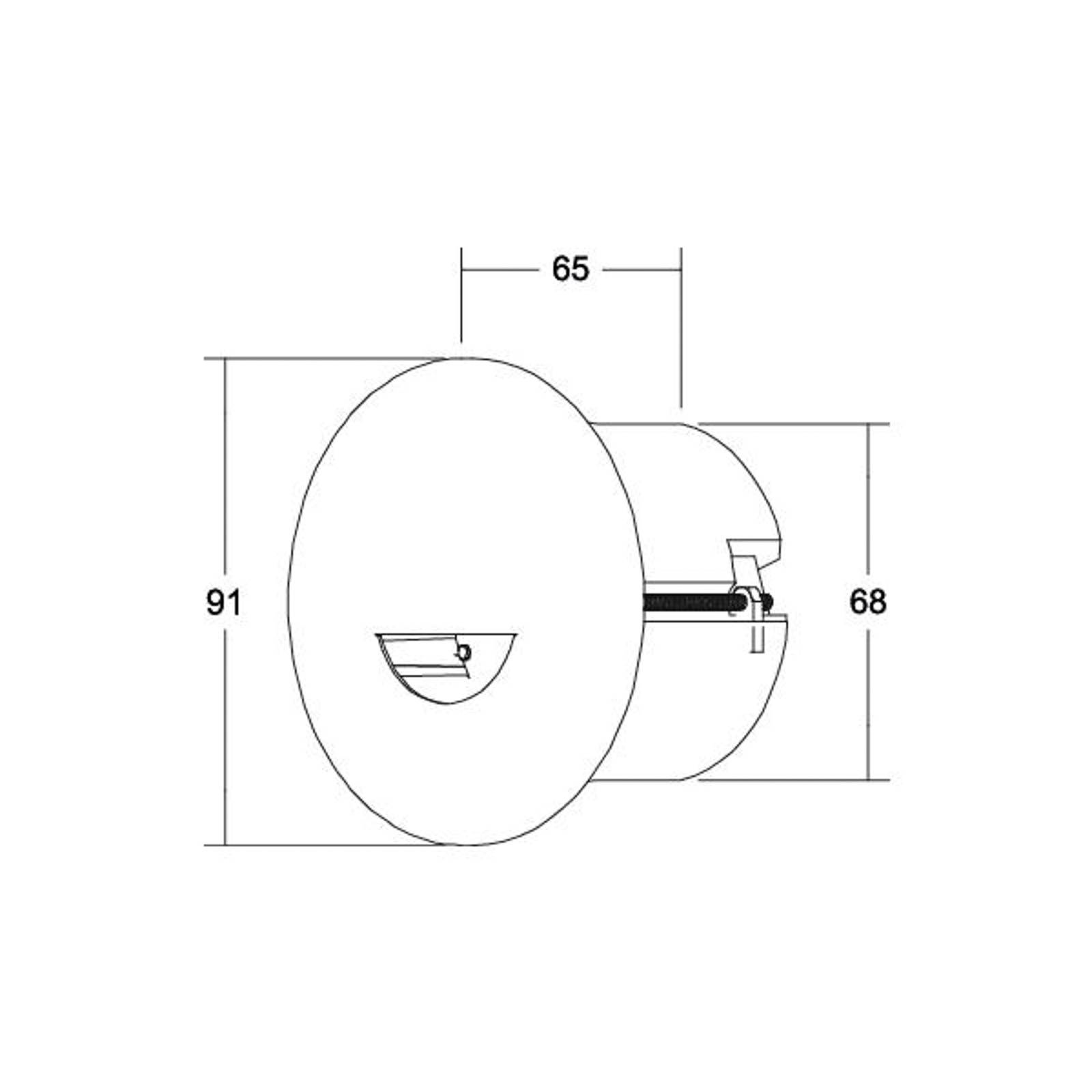 BRUMBERG Adapt Wall LED inbouwspot mat zwart - Lampen24