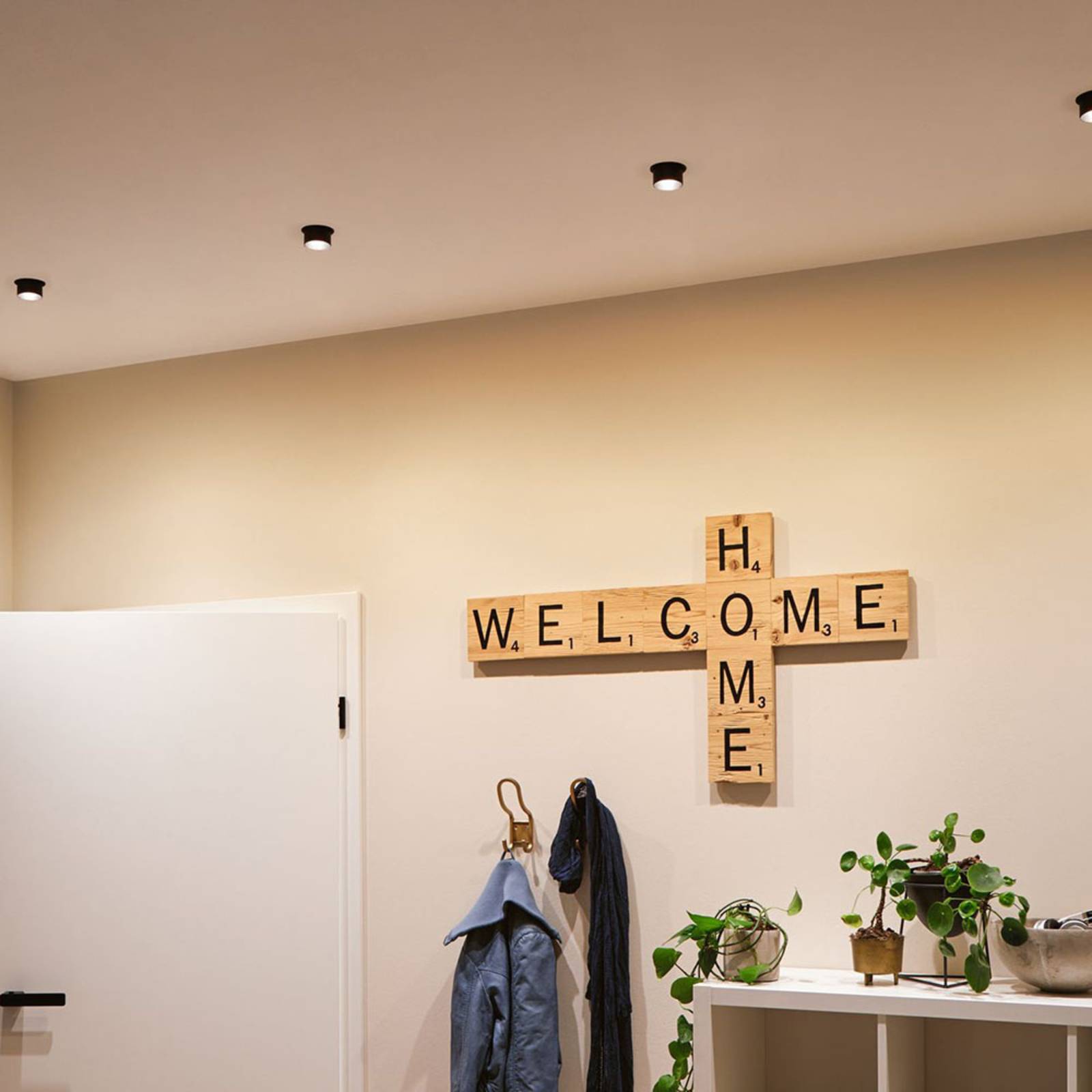 Paulmann Gil LED inbouwlamp zwart/ijzer 3 per set - Lampen24