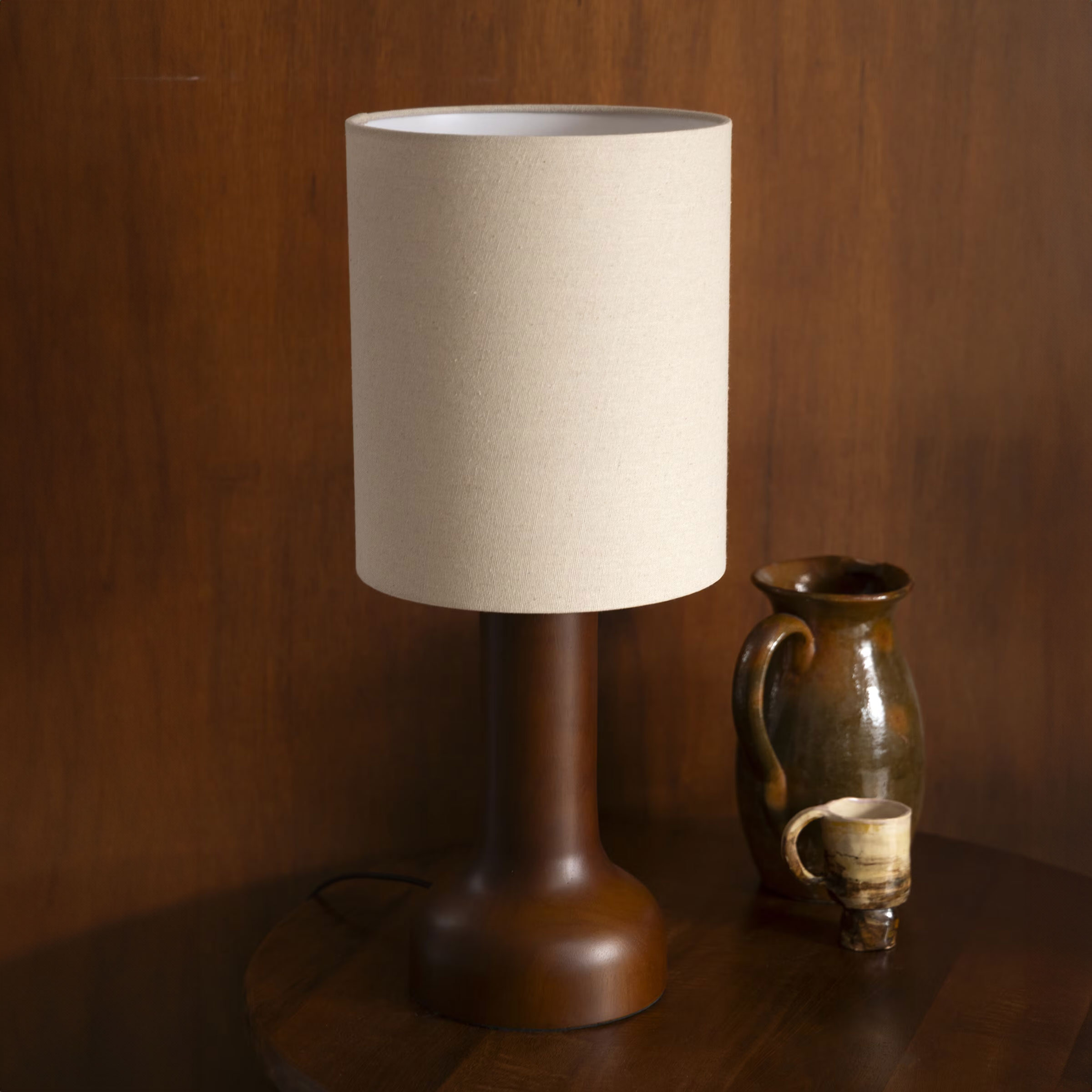 Dutchbone Tafellamp Jones Hout - Beige