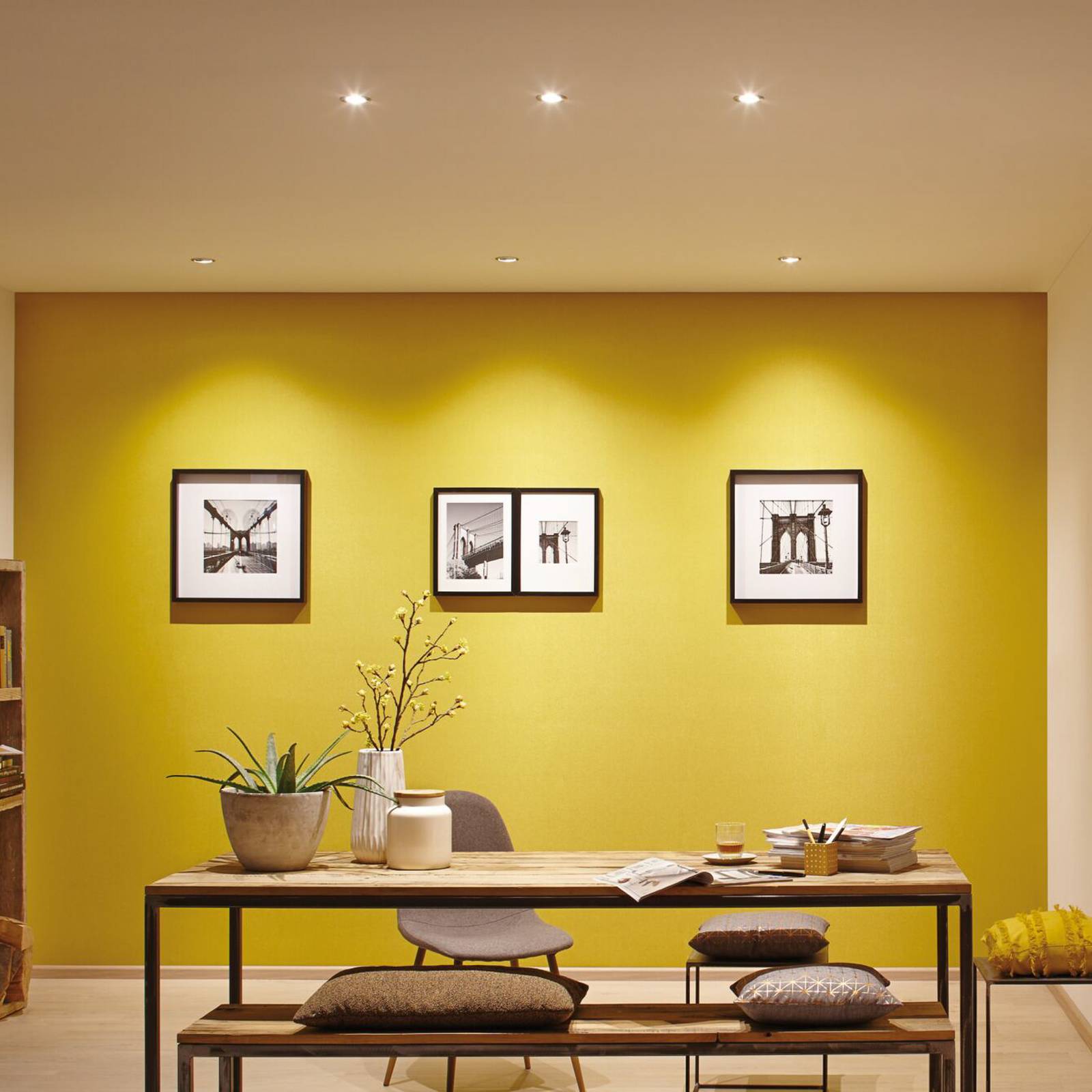 Paulmann inbouwlamp Nova, wit Ø 8 cm GU10-LED IP44 set van 3 – Lampen24