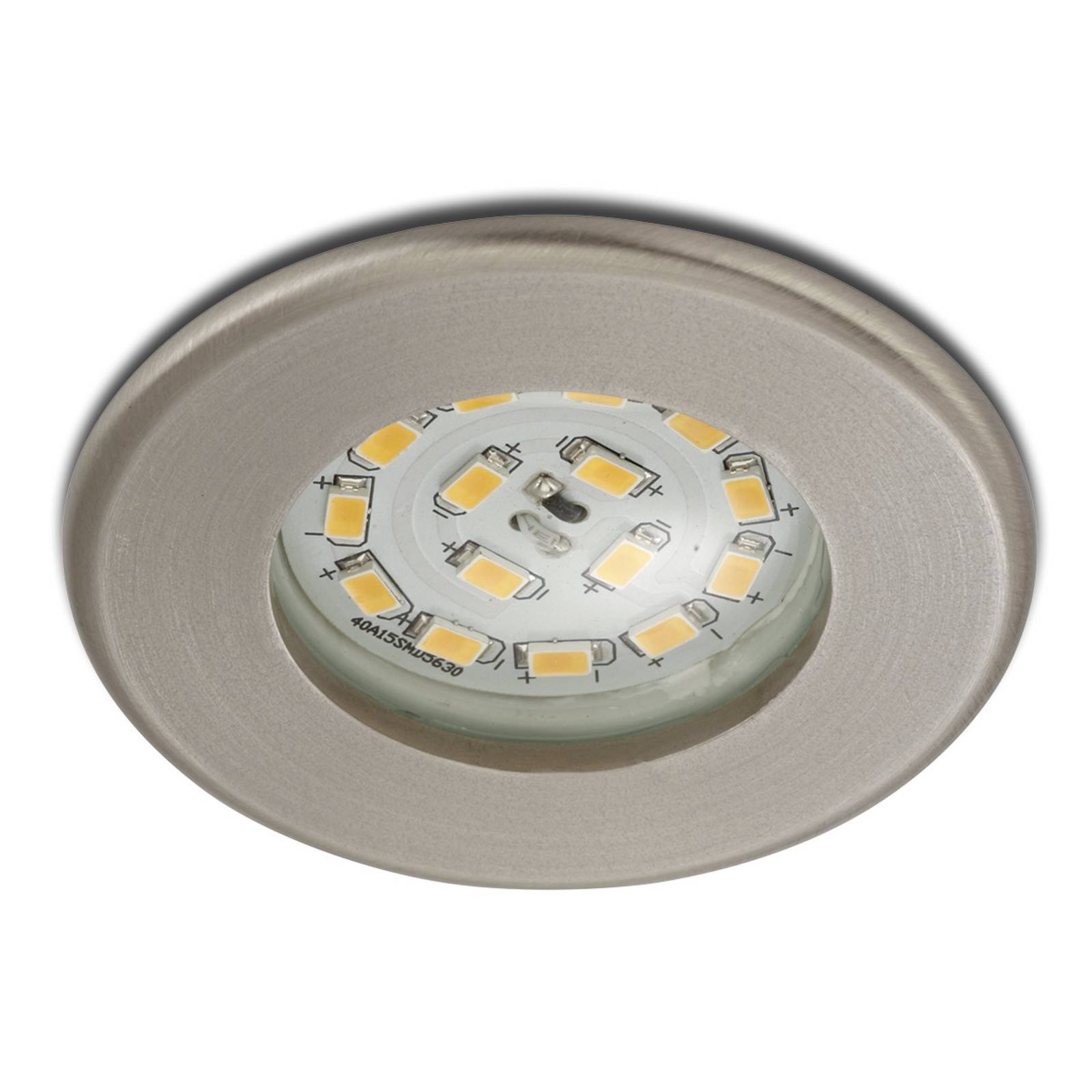 Briloner Efficiënte LED inbouwspot Nikas IP44 nikkel – Lampen24