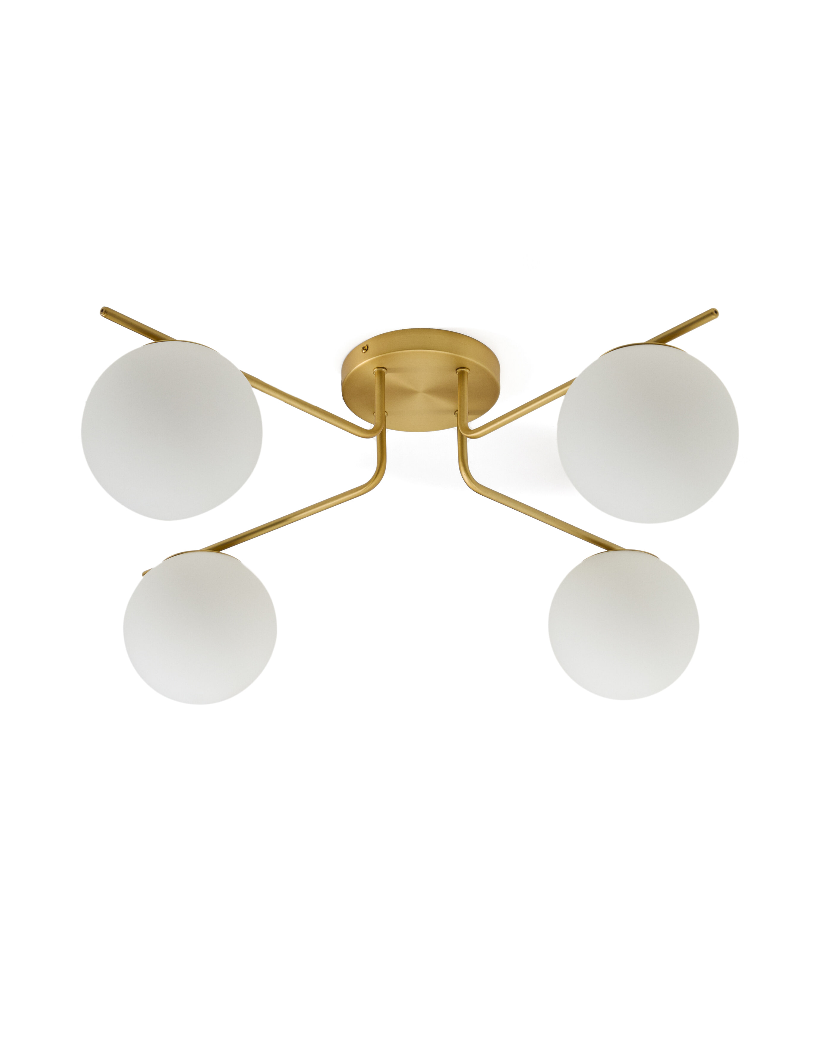 Kave Home Plafondlamp Brisia Glas en messing