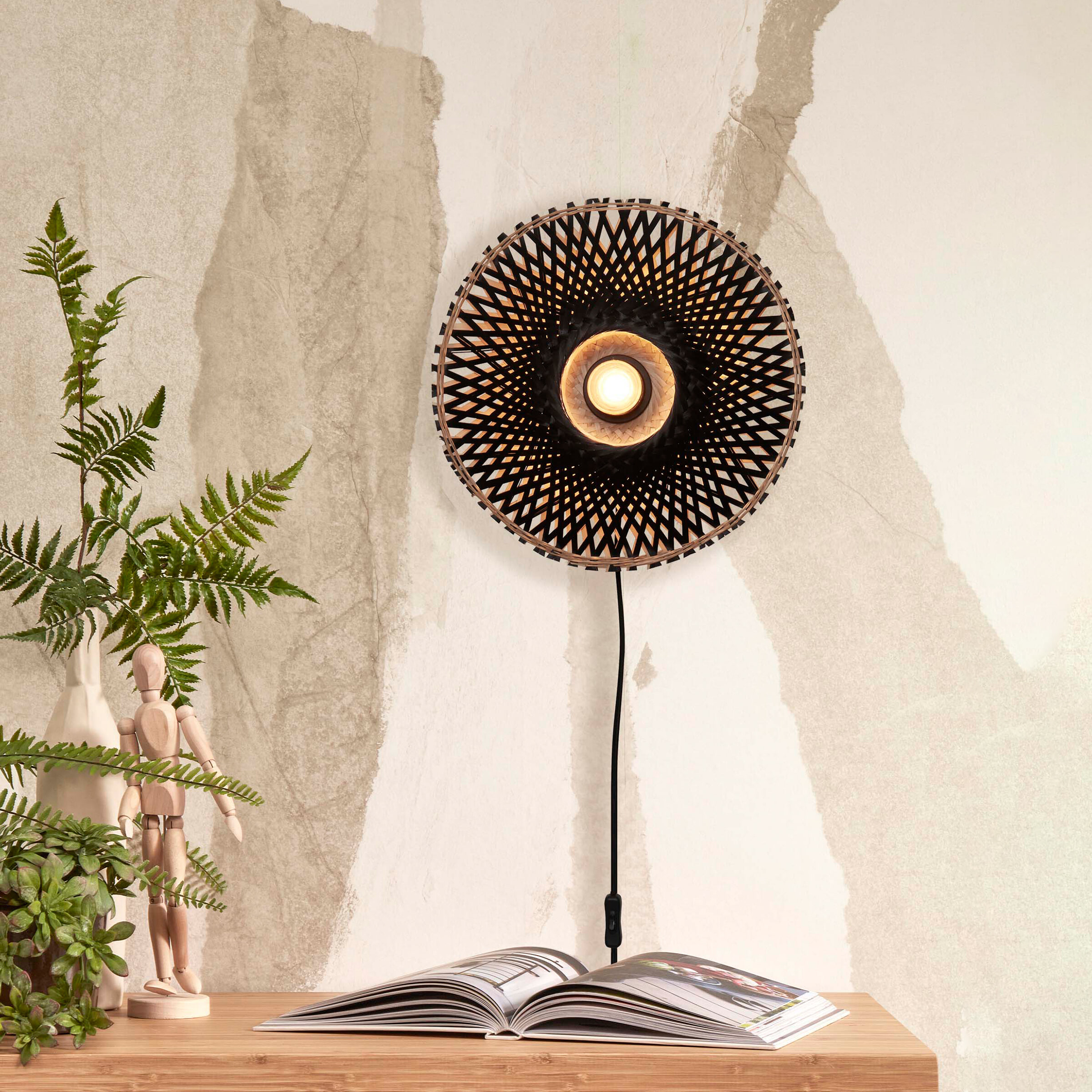 GOOD&MOJO Wandlamp Kalimantan Bamboe