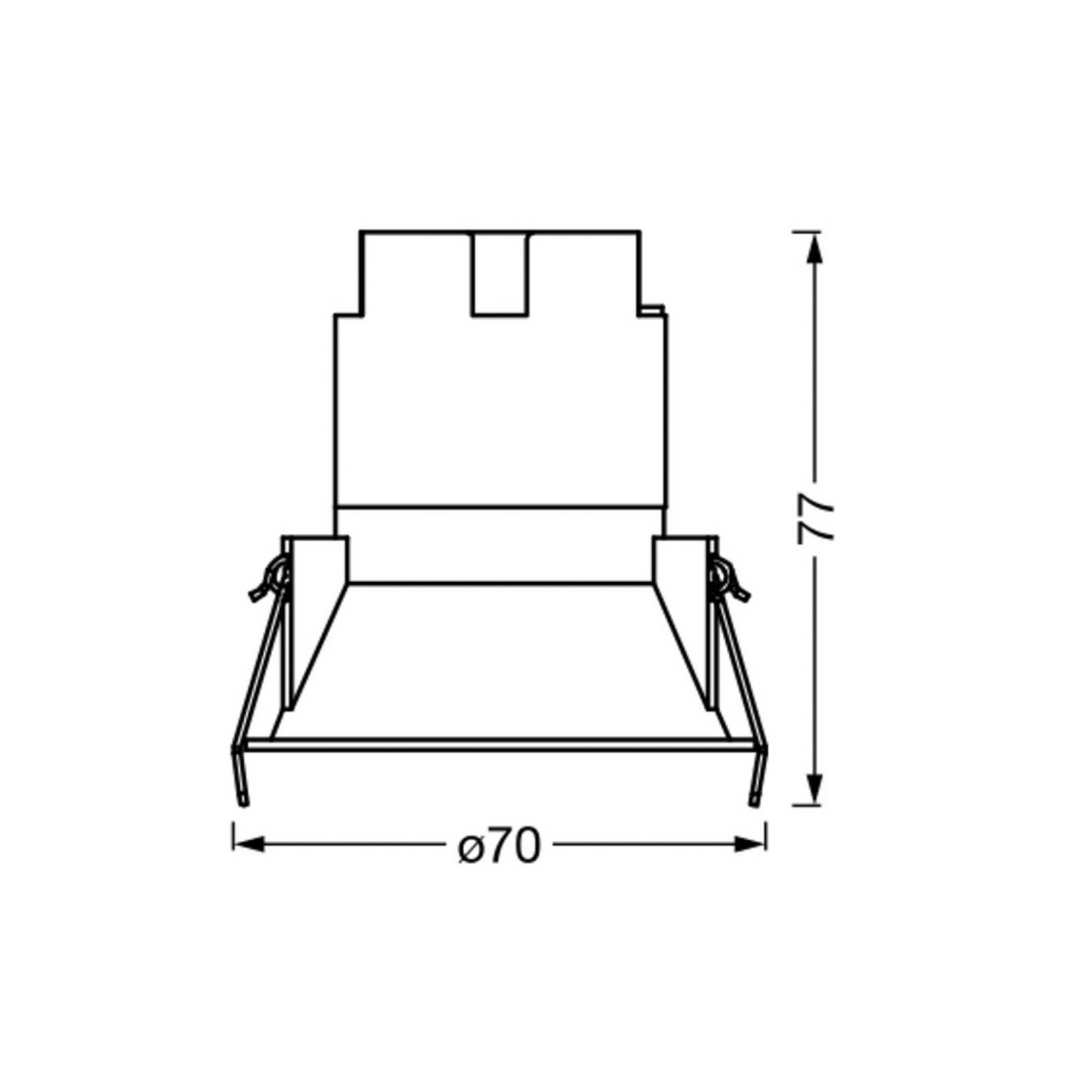 OSRAM LED inbouwspot TWIST, wit/wit, 840, Ø 7 cm, metaal - Lampen24