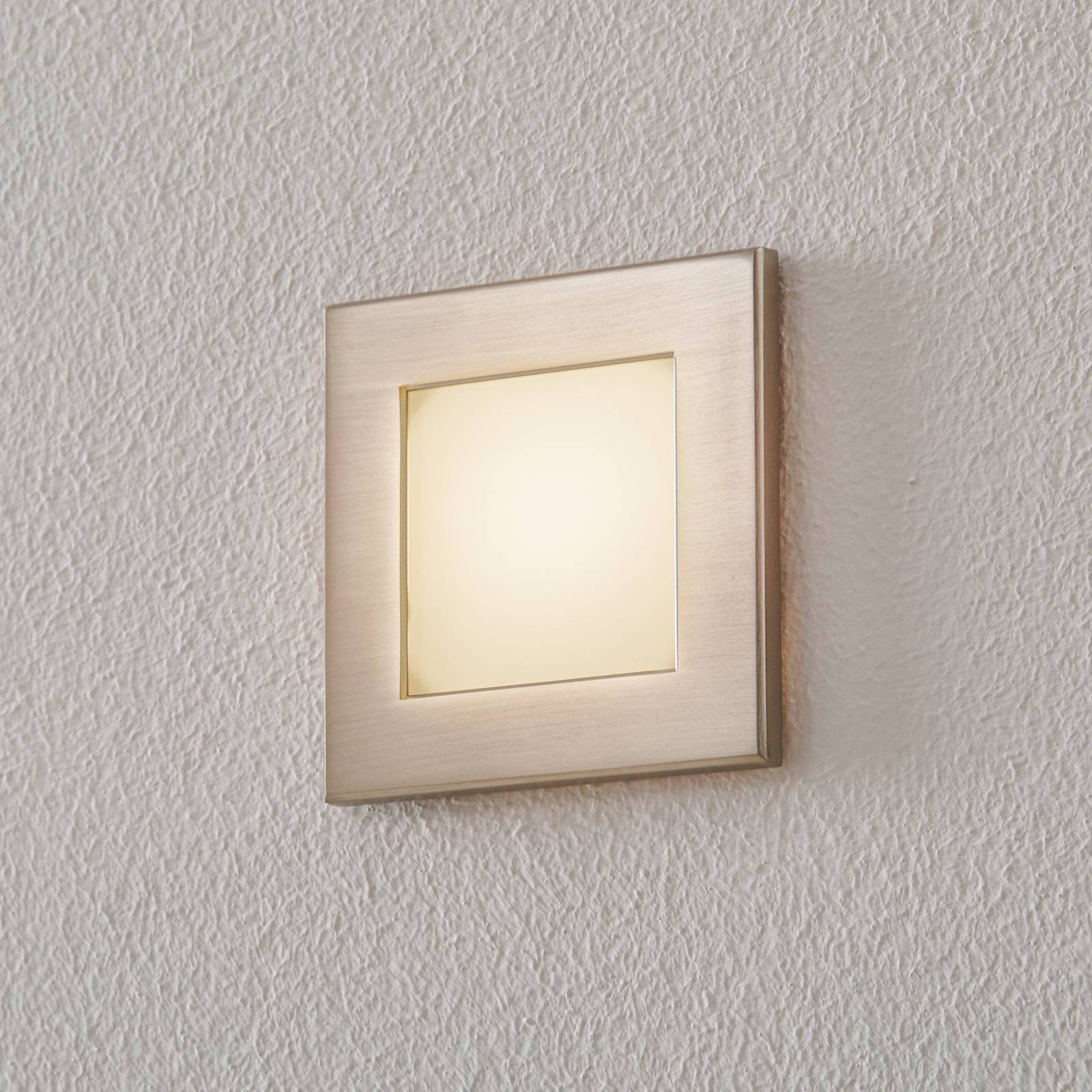 BEGA Accenta wandinbouw hoekig frame staal 160lm – Lampen24