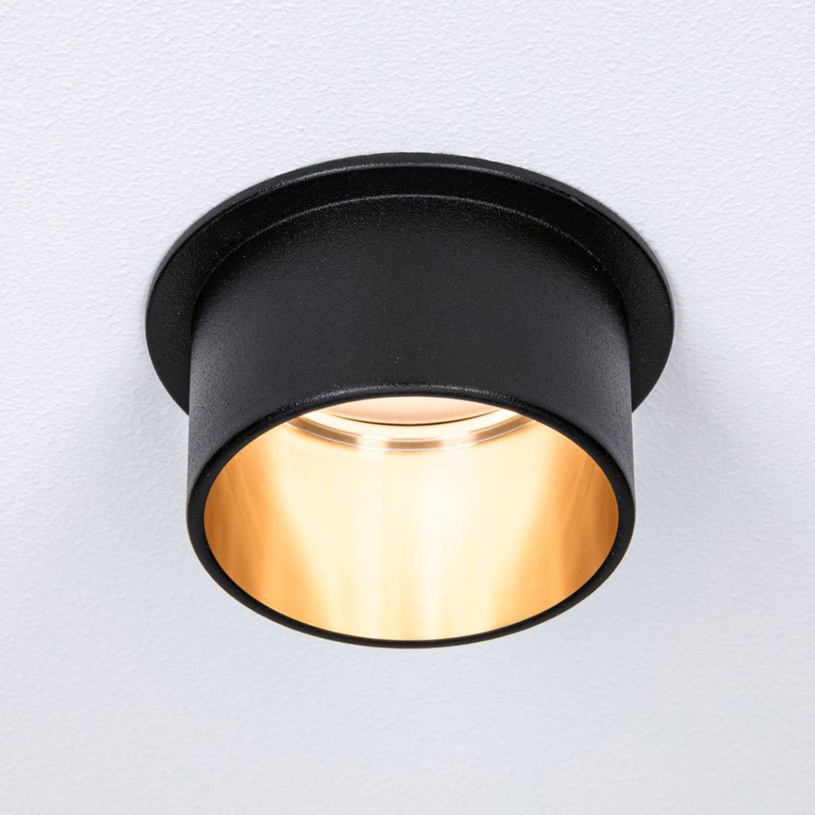 Paulmann Gil LED inbouw zwart mat/goud – Lampen24
