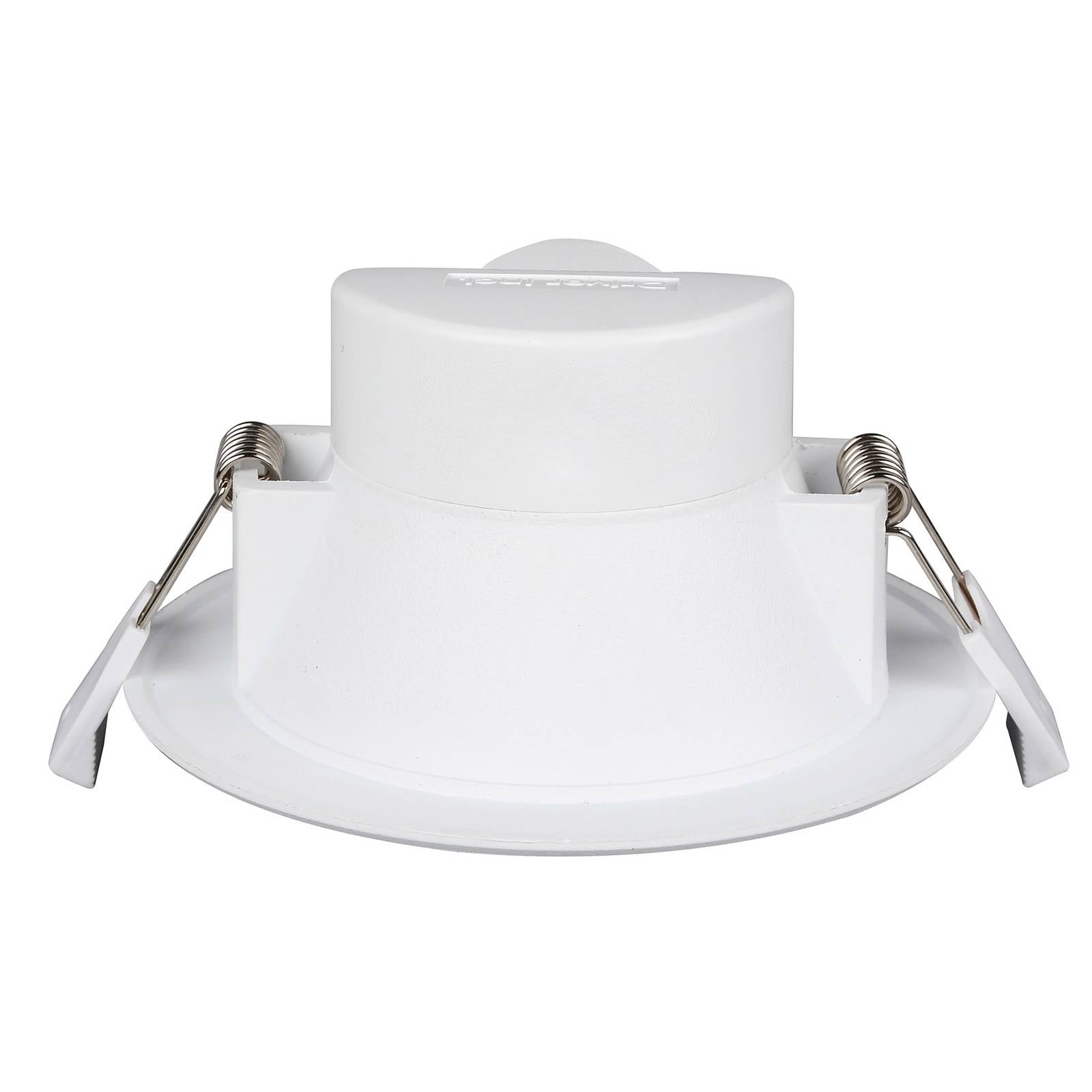 Prios LED inbouwlamp Rida, set van 10, wit, 15 cm, CCT, IP44 – Lampen24