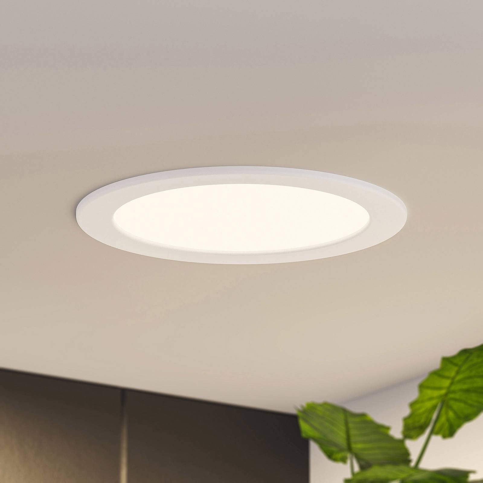 Prios LED inbouwlamp Cadance, wit, 22 cm, set van 3, CCT – Lampen24