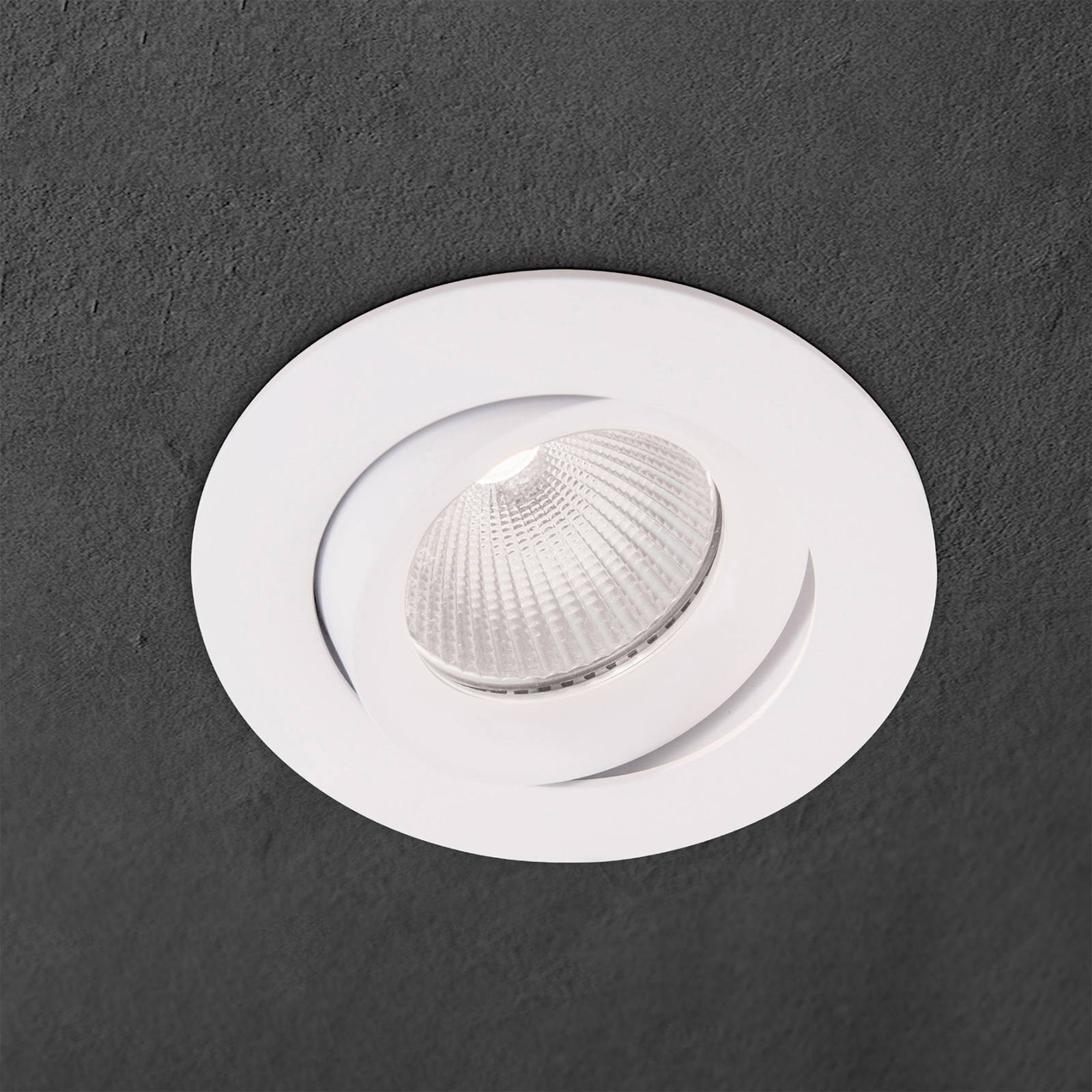 ORION Inbouwspot Choice, aluminium, zwenkbaar, wit – Lampen24