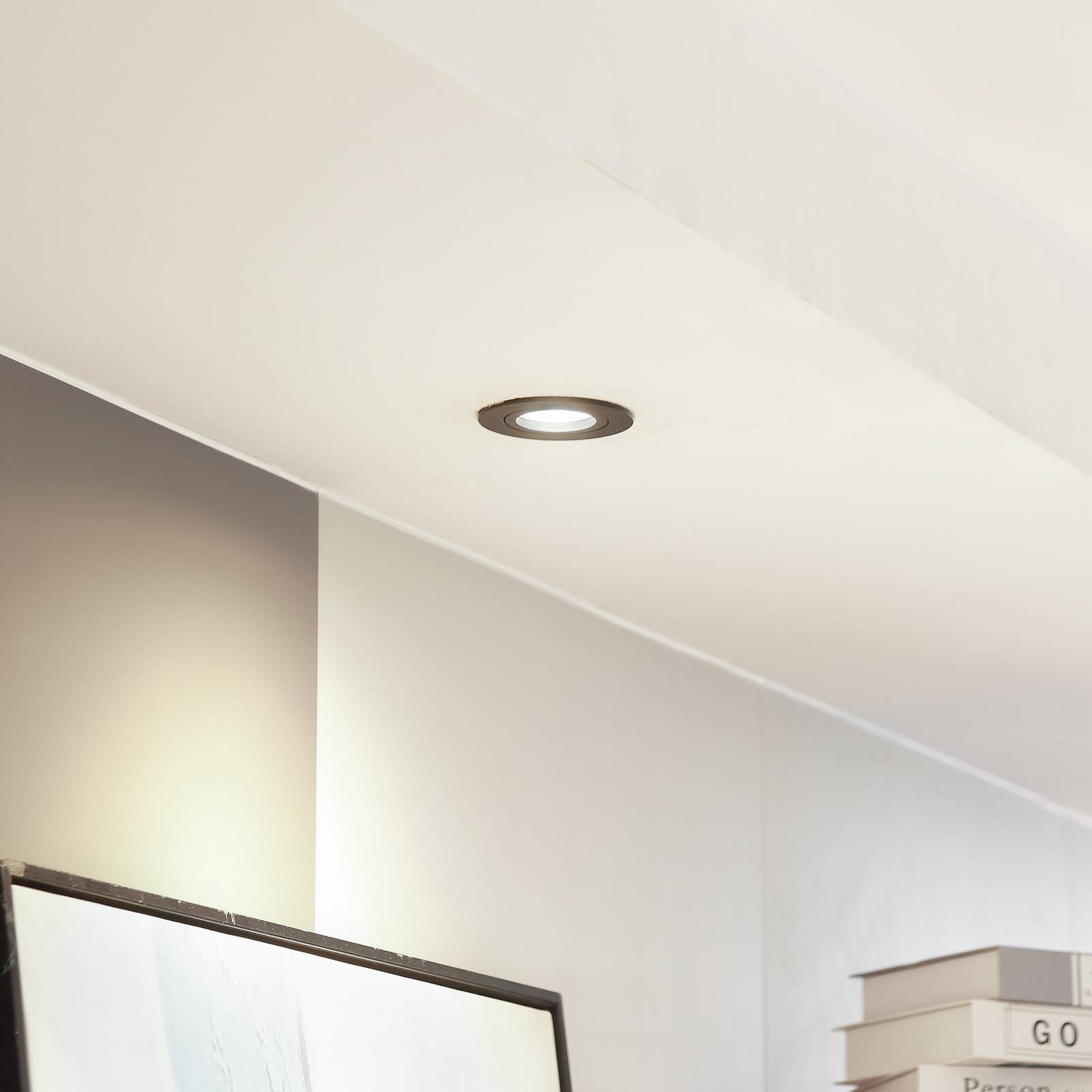 Arcchio downlight Zyron, zwart, Ø 8,2 cm – Lampen24
