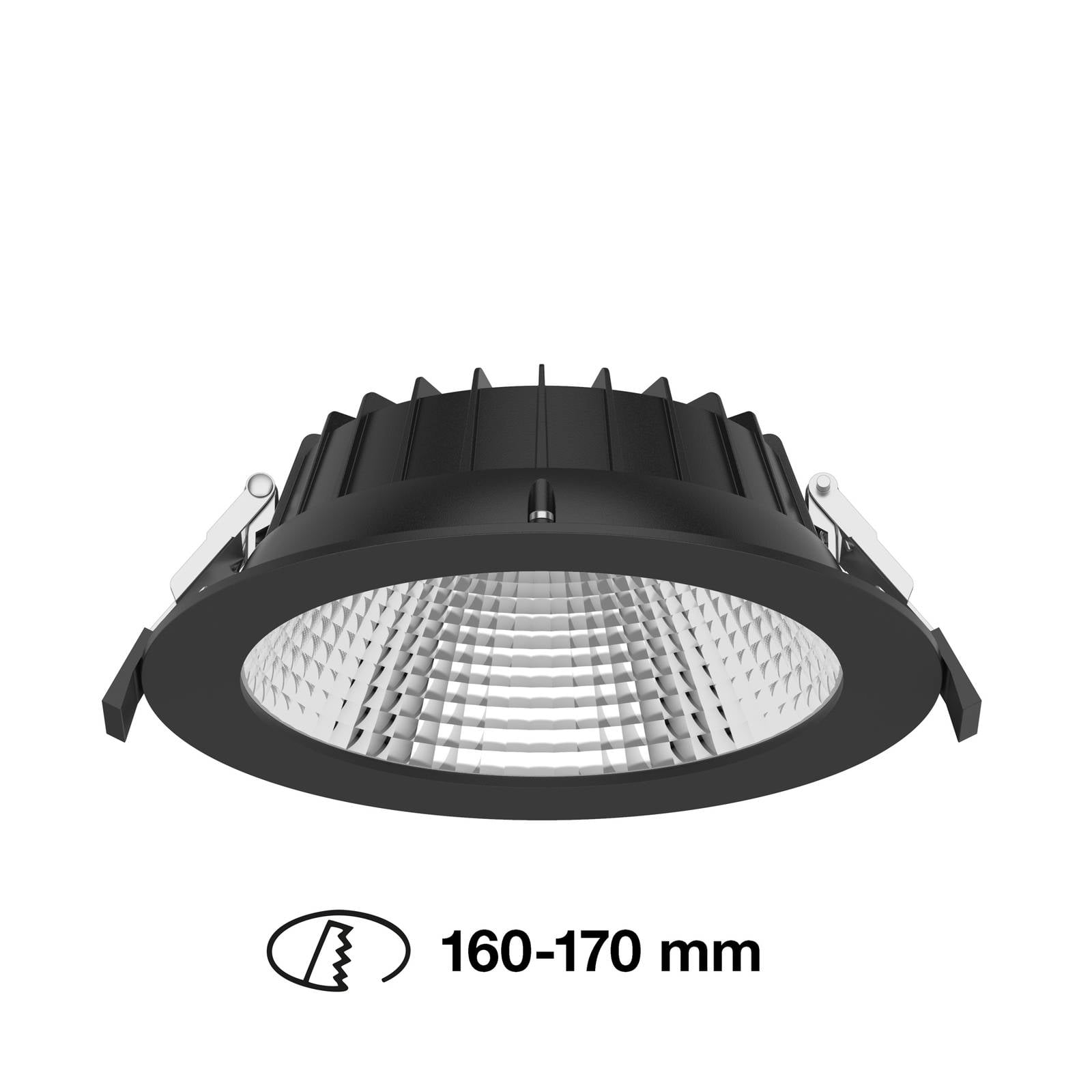The Light Group SLC Shift LED inbouwspot Ø 19cm CCT, zwart – Lampen24