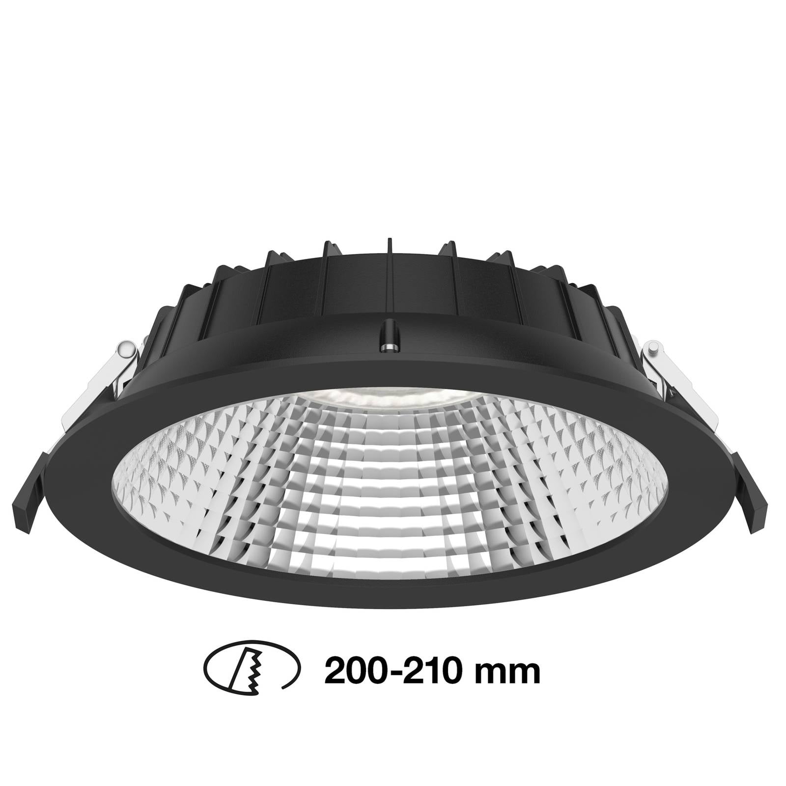 The Light Group SLC Shift LED inbouwspot Ø 22,8cm CCT, zwart – Lampen24
