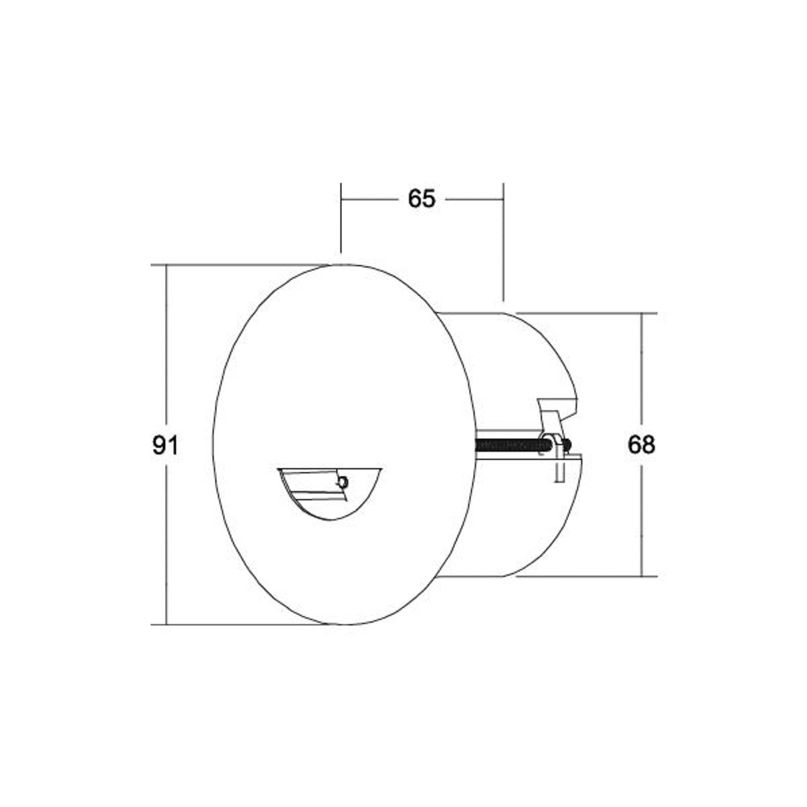 BRUMBERG Adapt Wall LED inbouwspot, mat wit – Lampen24