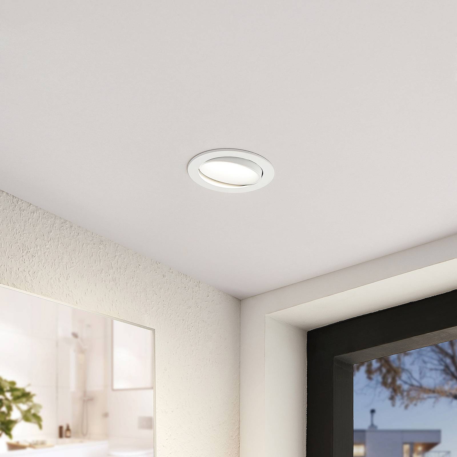 Arcchio LED inbouwlamp Katerin, wit, zwenkbaar, set van 10 – Lampen24
