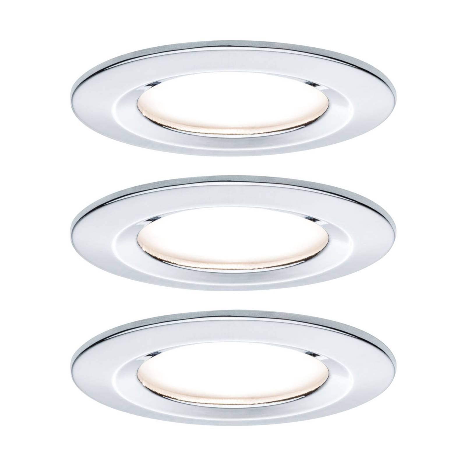 Paulmann LED inbouwspot Nova Coin 3 chroom rond dimbaar – Lampen24