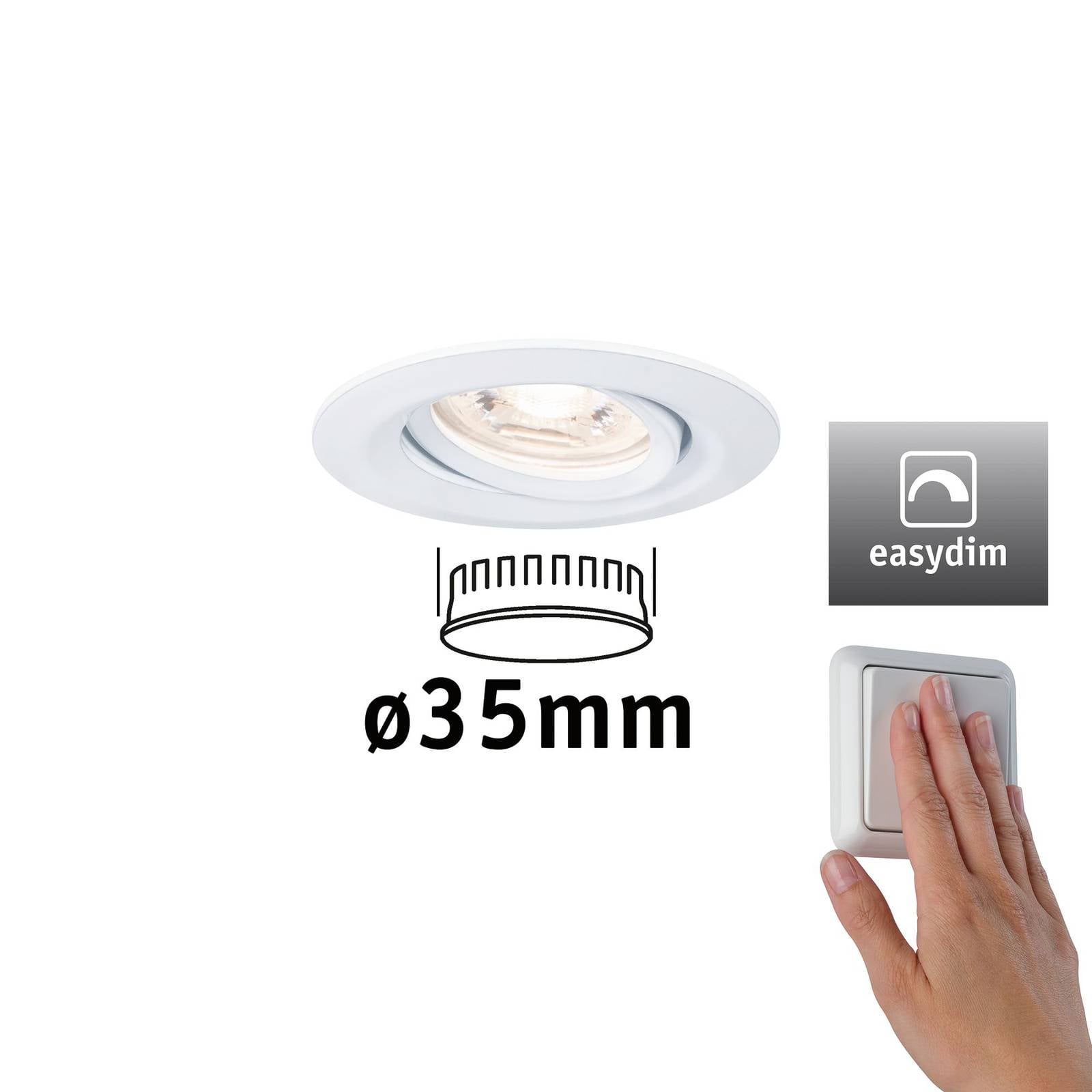 Paulmann Nova Mini plus inbouwspot easydim wit – Lampen24