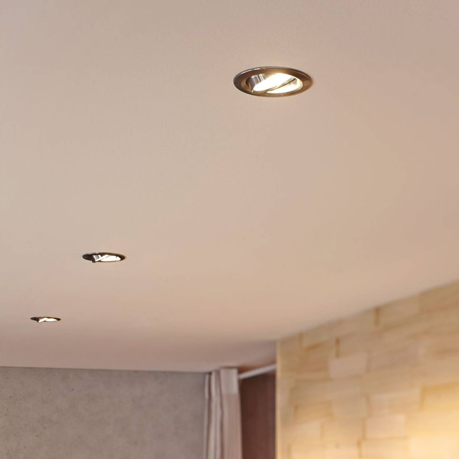 Paulmann Coin Slim LED inbouw chroom dimbaar per 3 – Lampen24