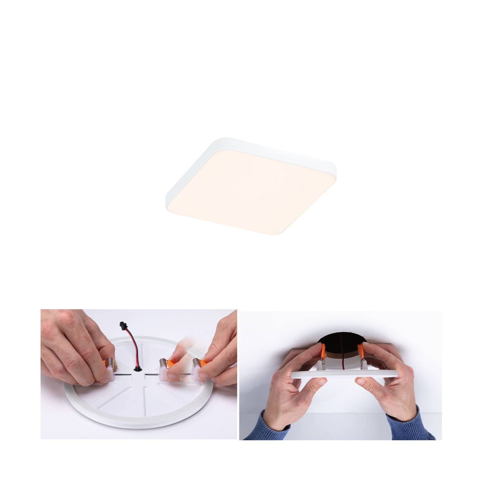 Paulmann Veluna Edge LED inbouw IP44 3000K 9x9cm – Lampen24