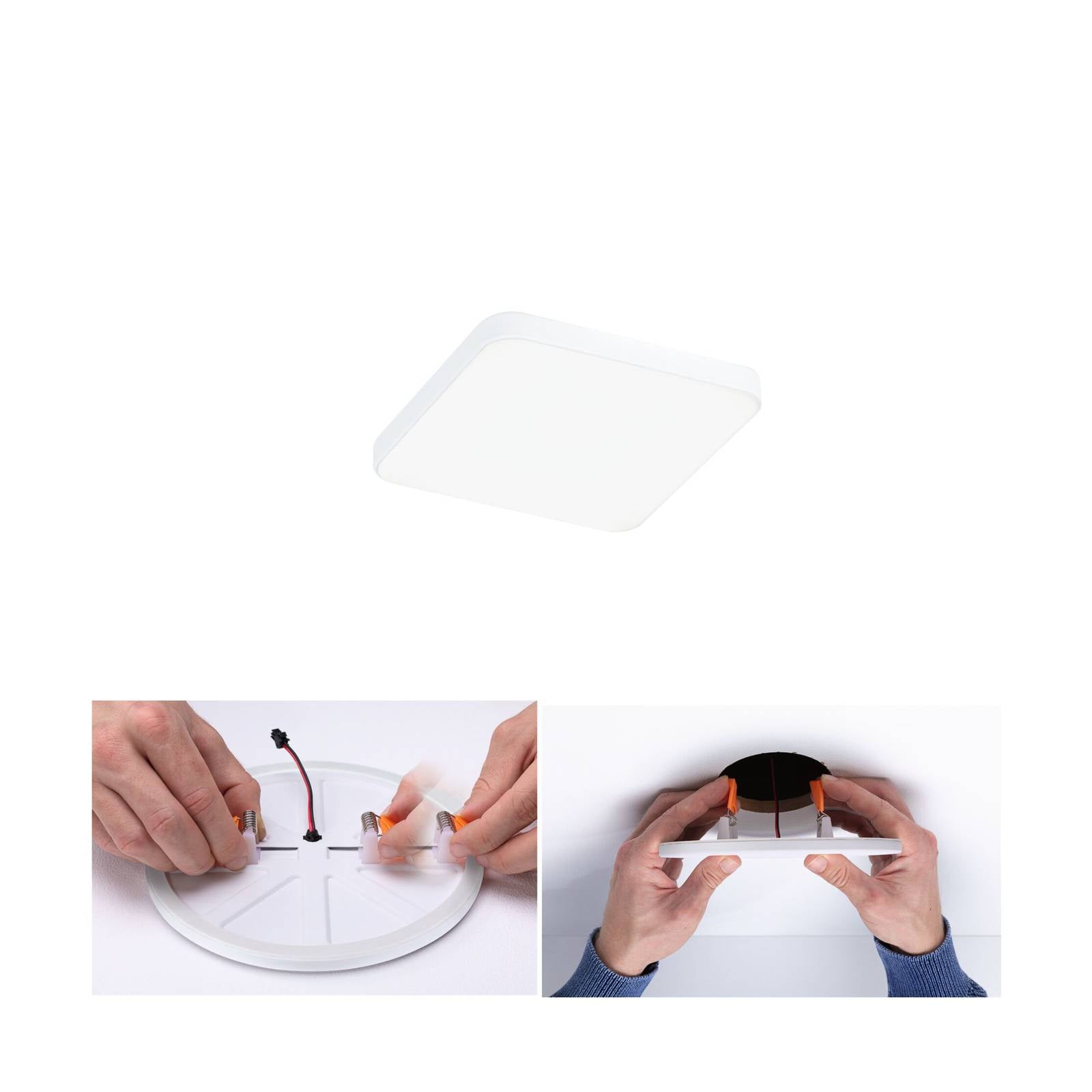 Paulmann Veluna Edge LED inbouw IP44 4000K 9x9cm – Lampen24