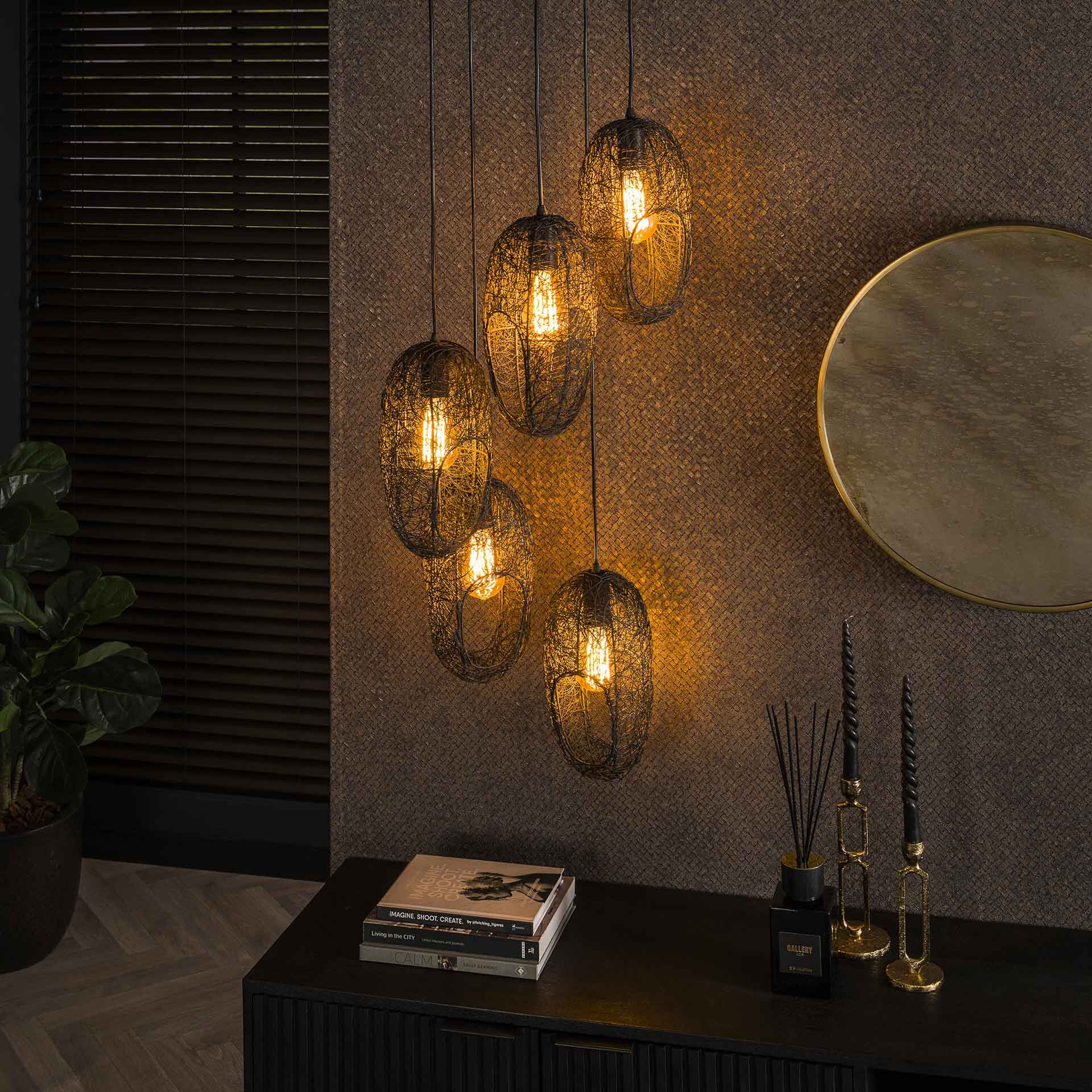 LifestyleFurn Hanglamp Shanay Wire