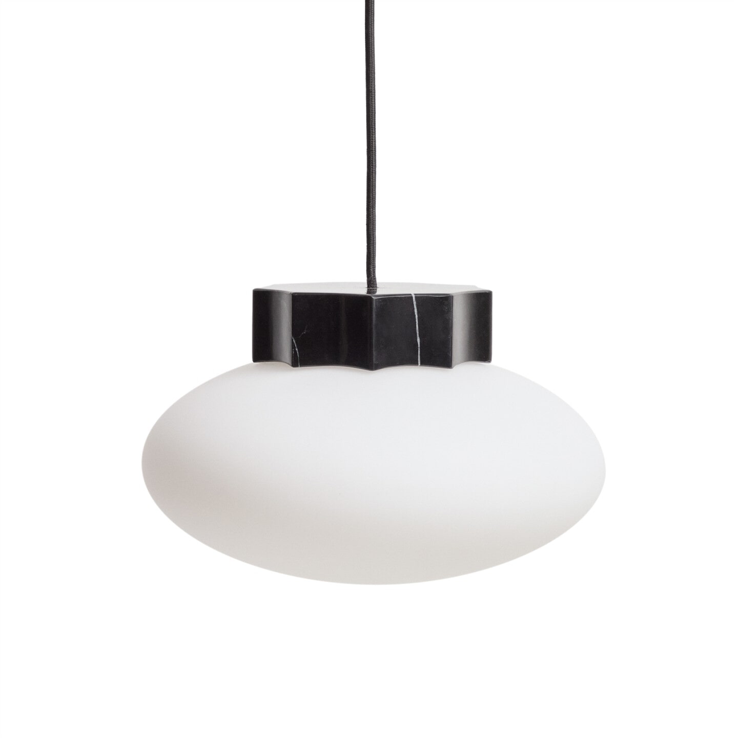 Kave Home Hanglamp Idela Glas en marmer