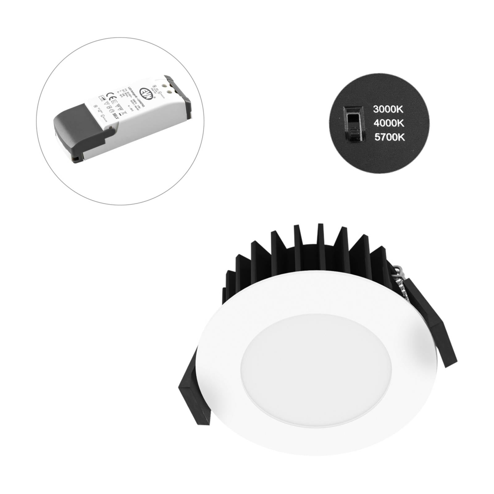 EVN Solido68 LED inbouwlamp 10W wit – Lampen24