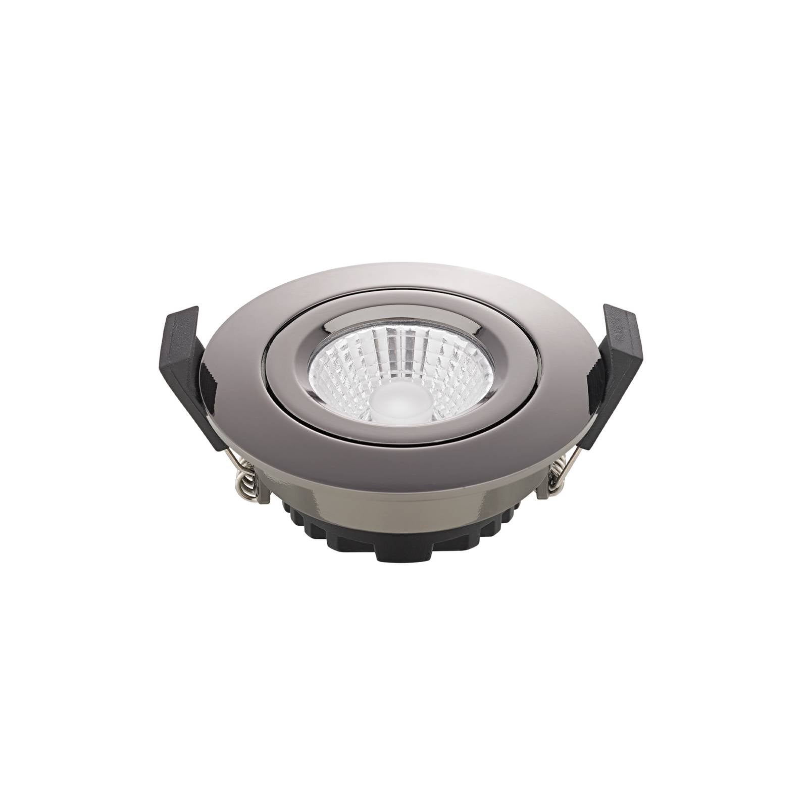 Sigor LED plafondinbouwspot Diled, Ø 8,5cm, 6 W, Dime, chroom – Lampen24