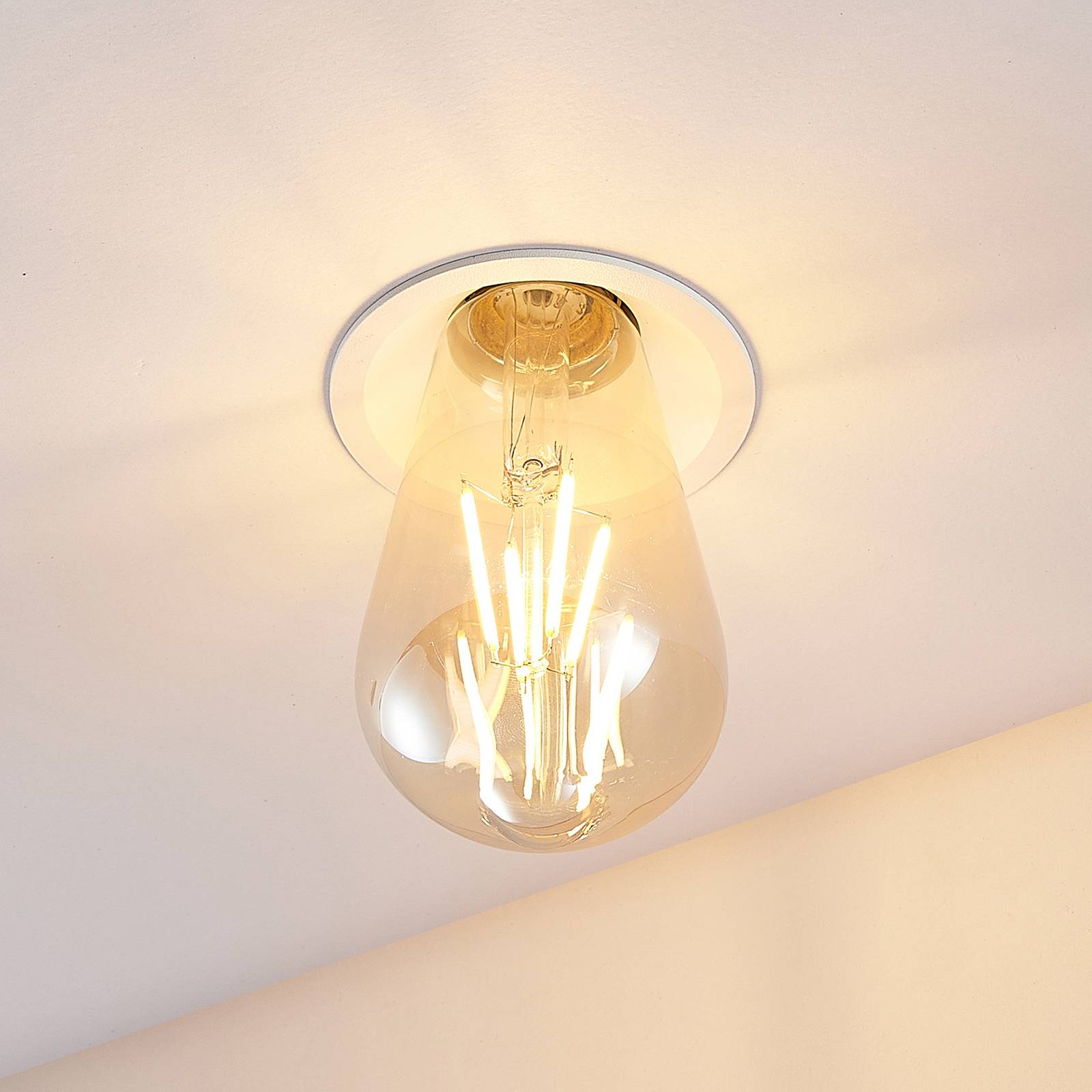 Molto Luce inbouwlamp Willi 68R, wit, aluminium, E27 – Lampen24