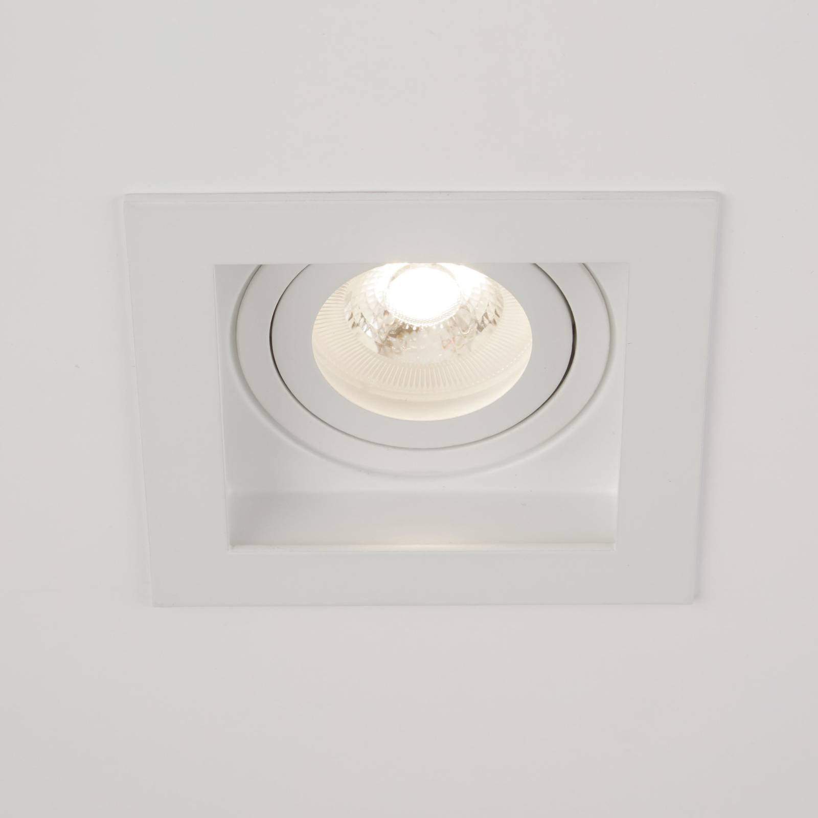 Searchlight Inbouwlamp Grid One, wit, 10 x 10 cm, aluminium, GU10 – Lampen24