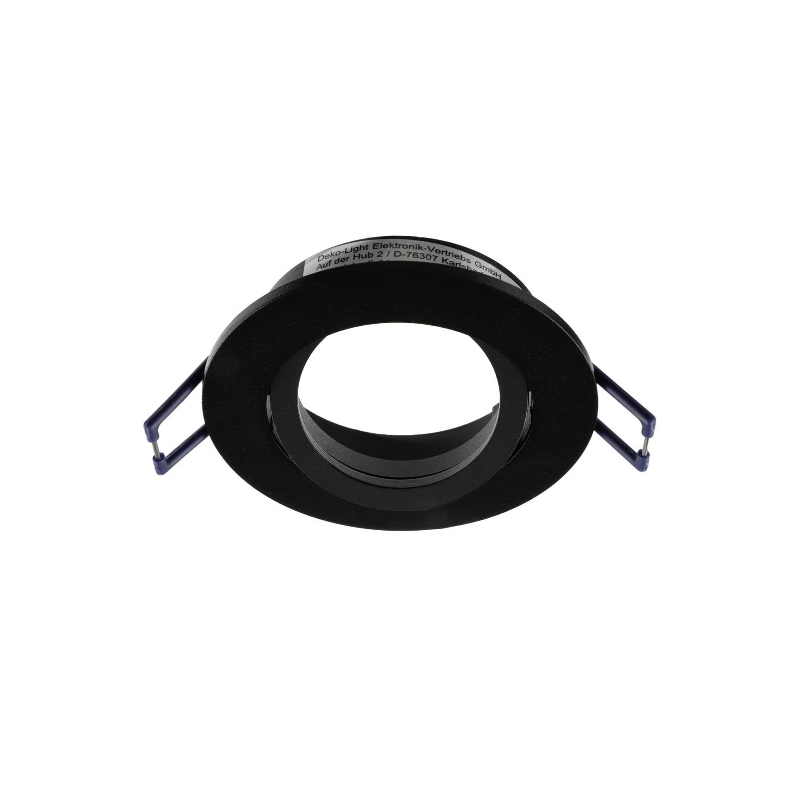 Deko-Light Samsola plafond inbouwlamp, zwart, Ø 8 cm, metaal – Lampen24