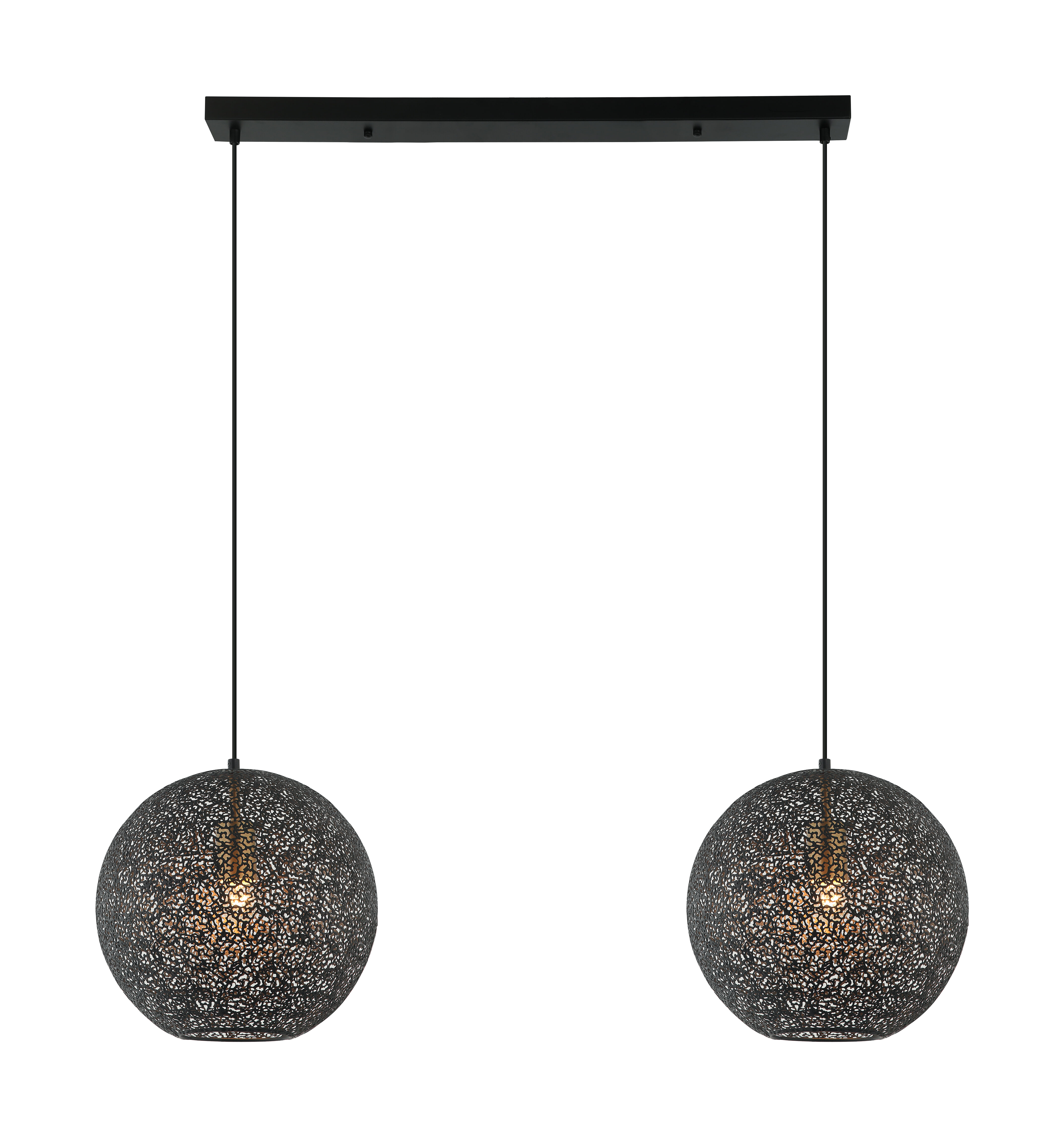 BASE Hanglamp Kasee 2-lamps - Zwart