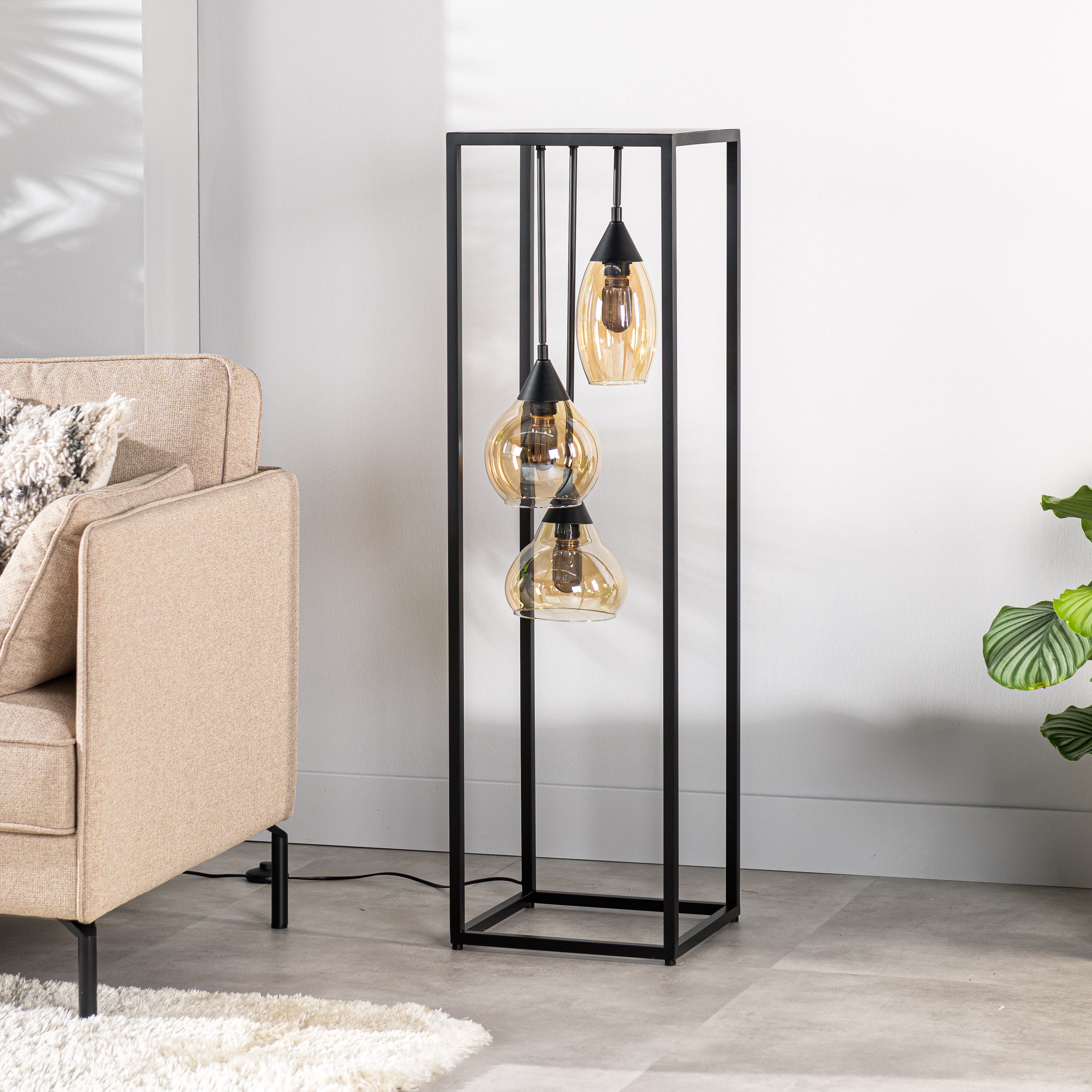 BASE Vloerlamp Tory 3-lamps