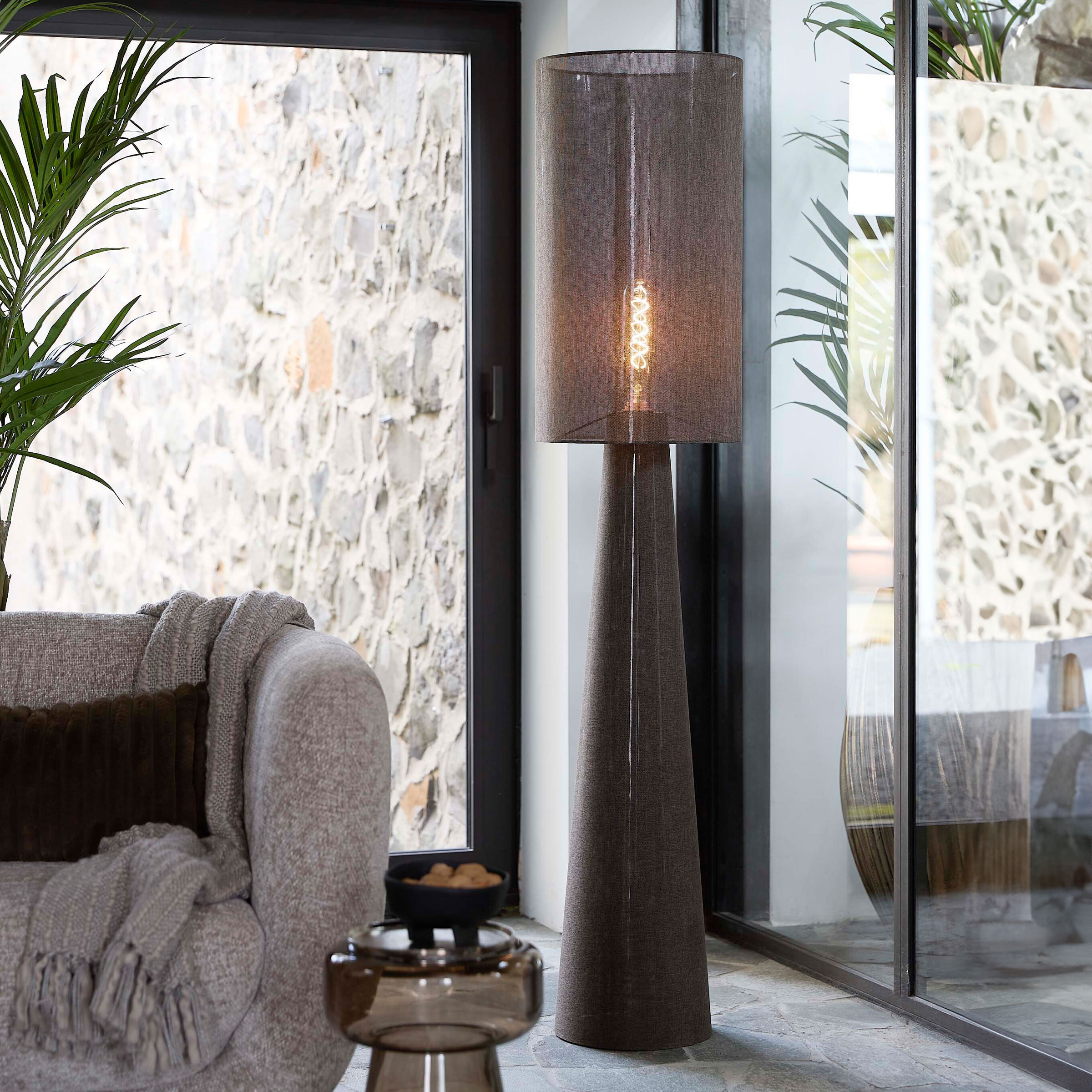 Light & Living Vloerlamp Micky Linnenlook