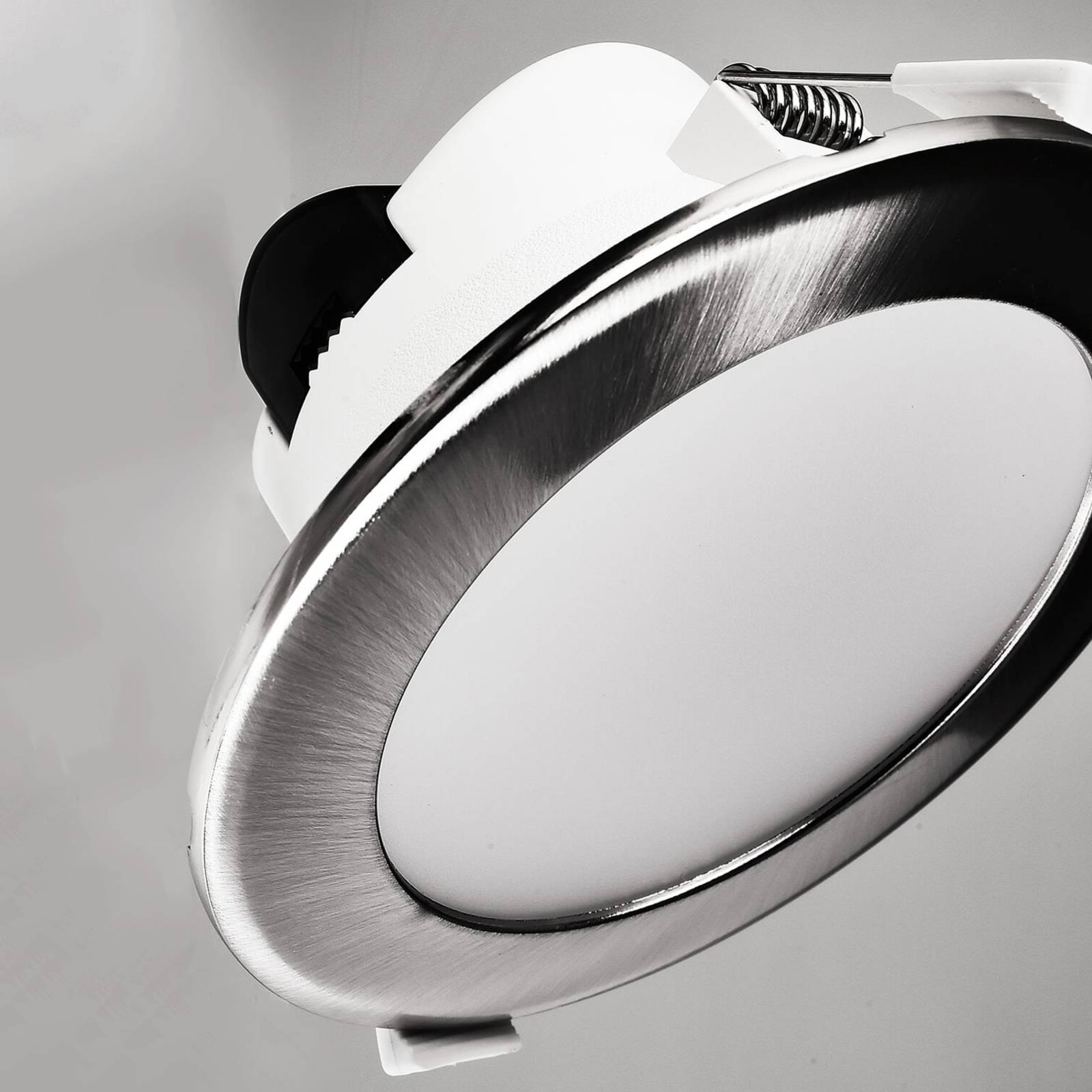Deko-Light LED plafond inbouwlamp Acrux, Ø 15 cm, zilver mat, CCT – Lampen24