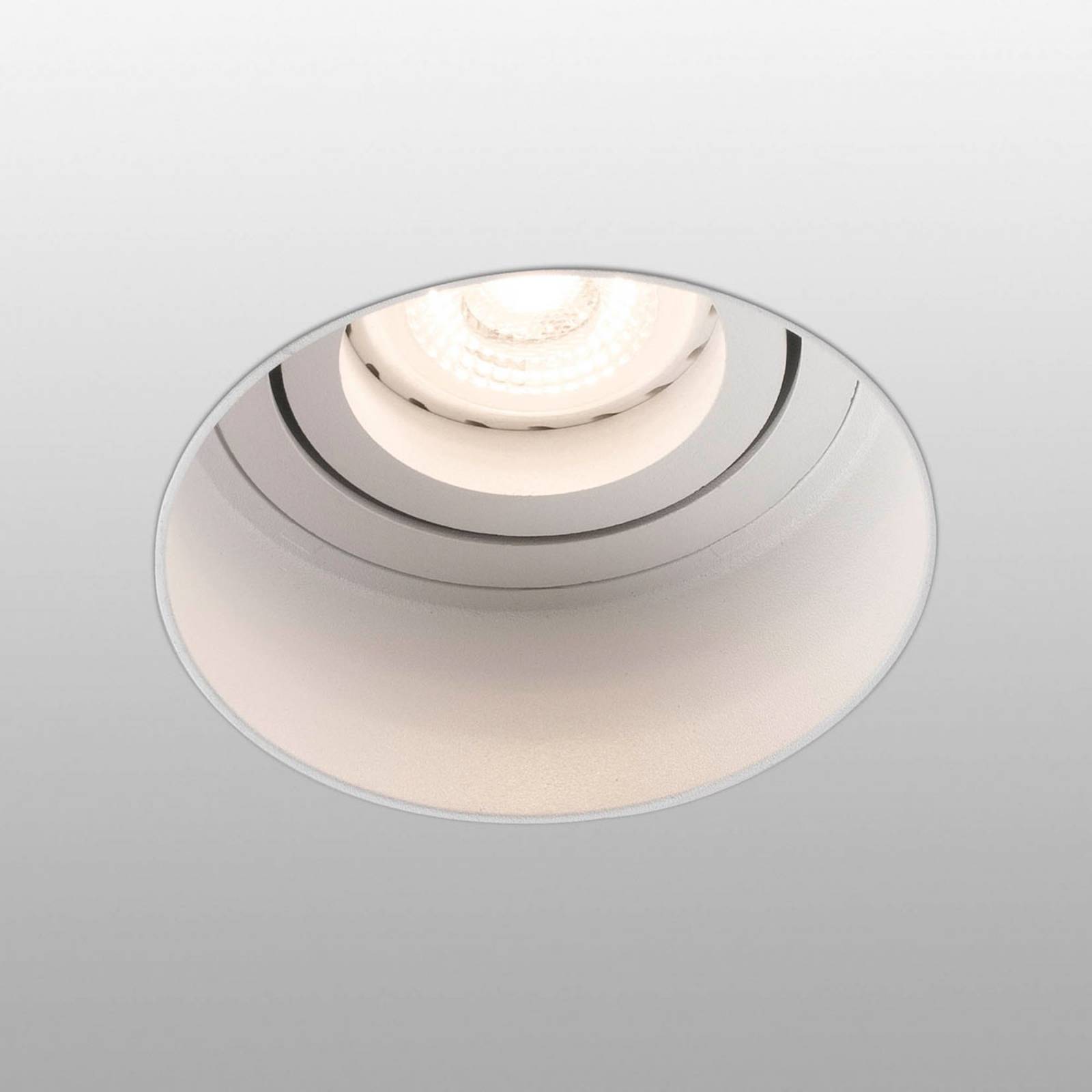 FARO BARCELONA Inbouwspot Hyde, 1-lamp, rond, draaibaar, wit – Lampen24